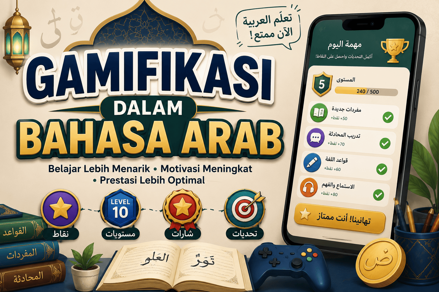 gamifikasi dalam bahasa arab